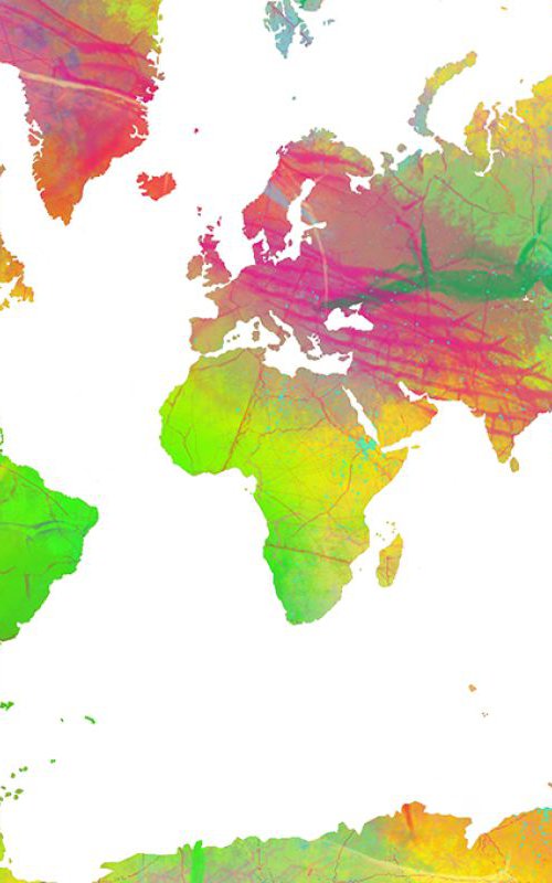 World Map 10 by Marlene Watson