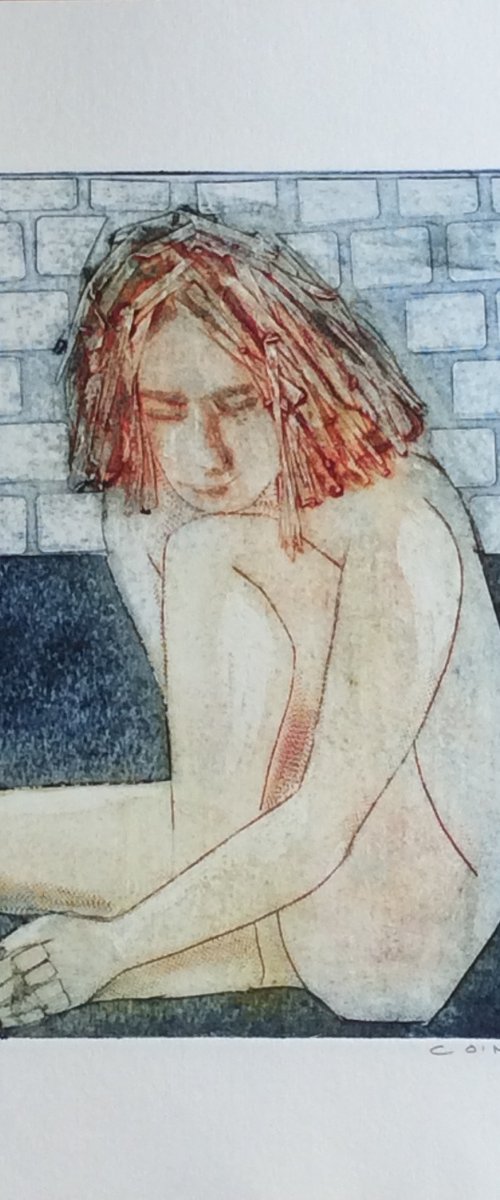 Orange Female Nude by Catherine O’Neill