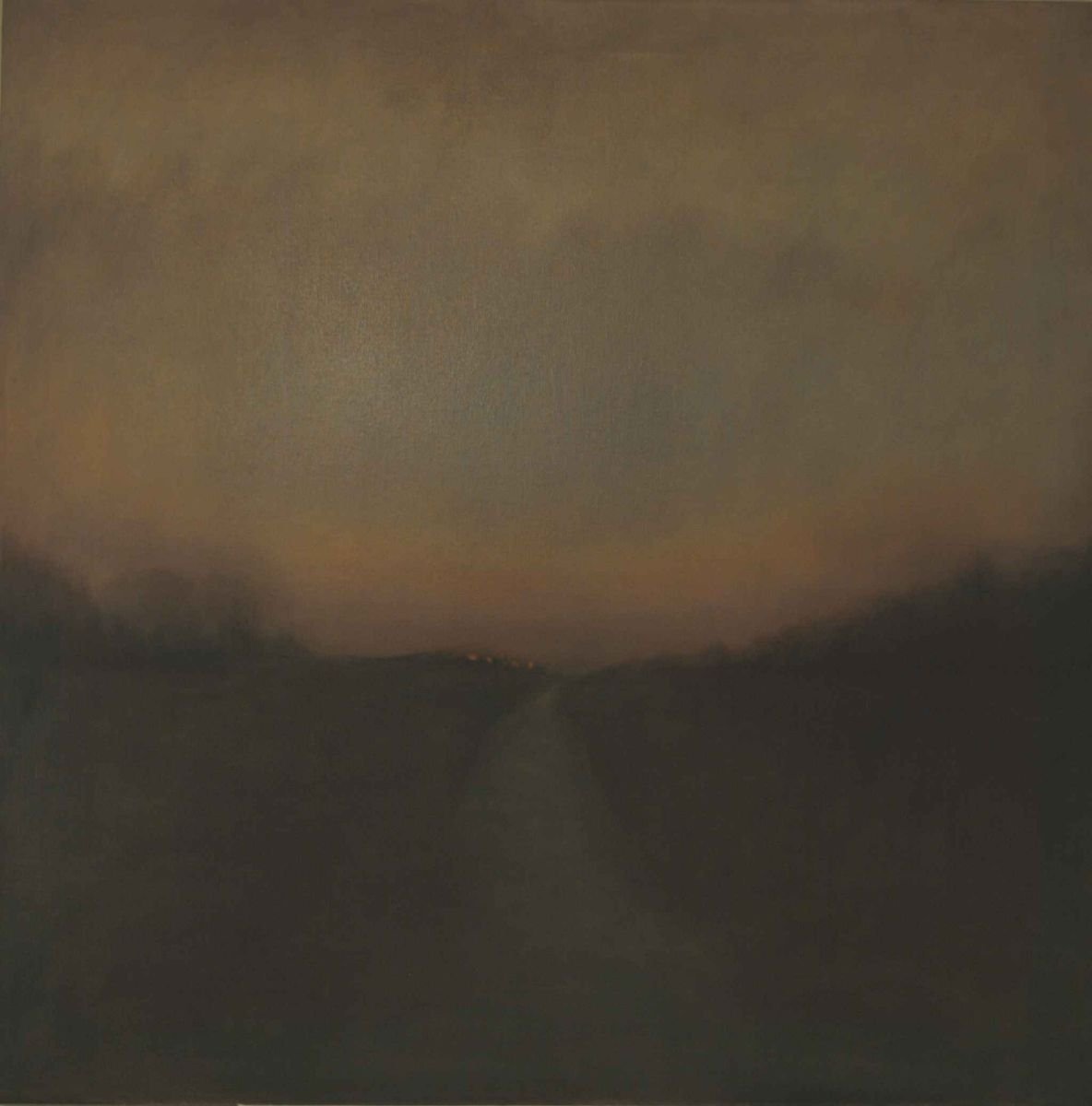 Photorealistic Landscape Oil Painting By Daniela Roughsedge, 30 X 30, Dusk, Original Artwork