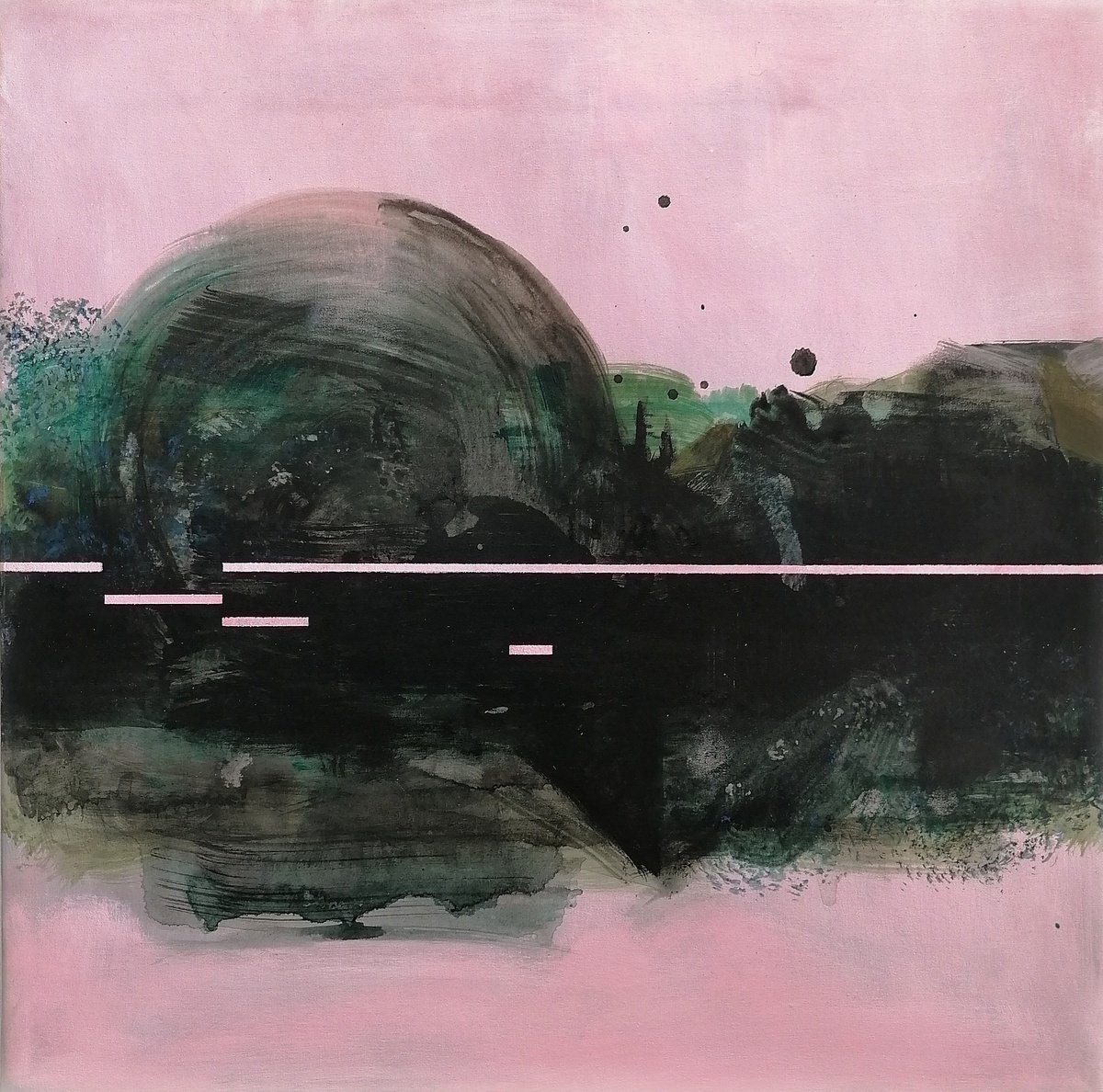 Abstract Painting By Alex Munzone, 16 X 16, Sequences 22, Original Artwork