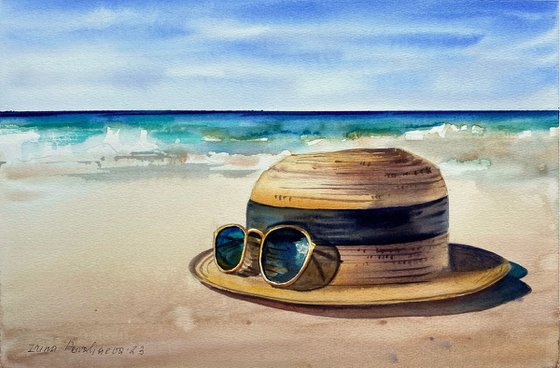 Sunny Beach Hat & Glasses