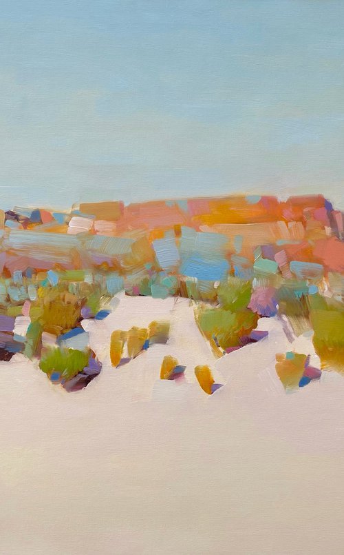 Desert View, Original oil painting, Handmade artwork, One of a kind by Vahe Yeremyan