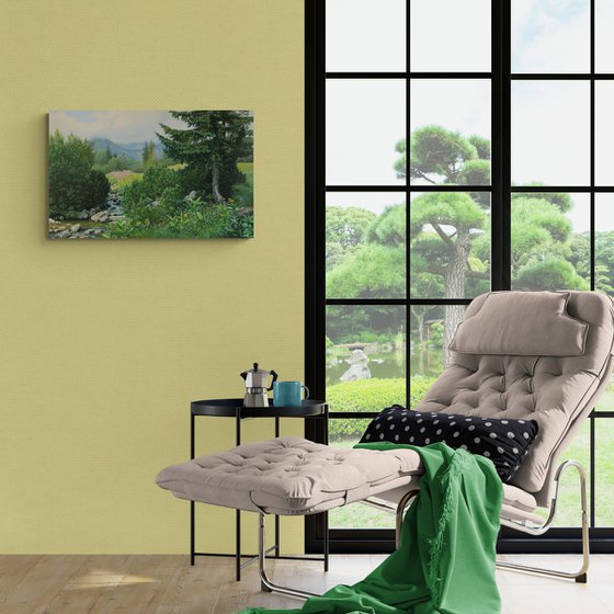 Spring mountain landscape