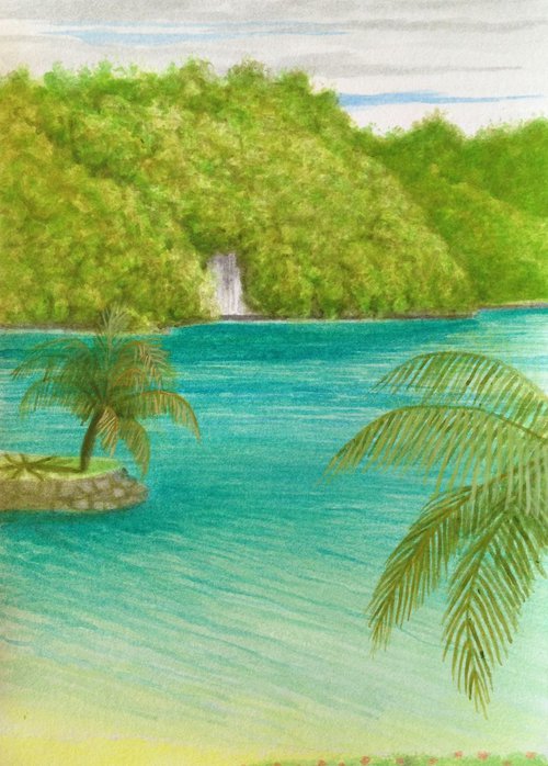Coastline on a Sunny Day, Palau by David Lloyd