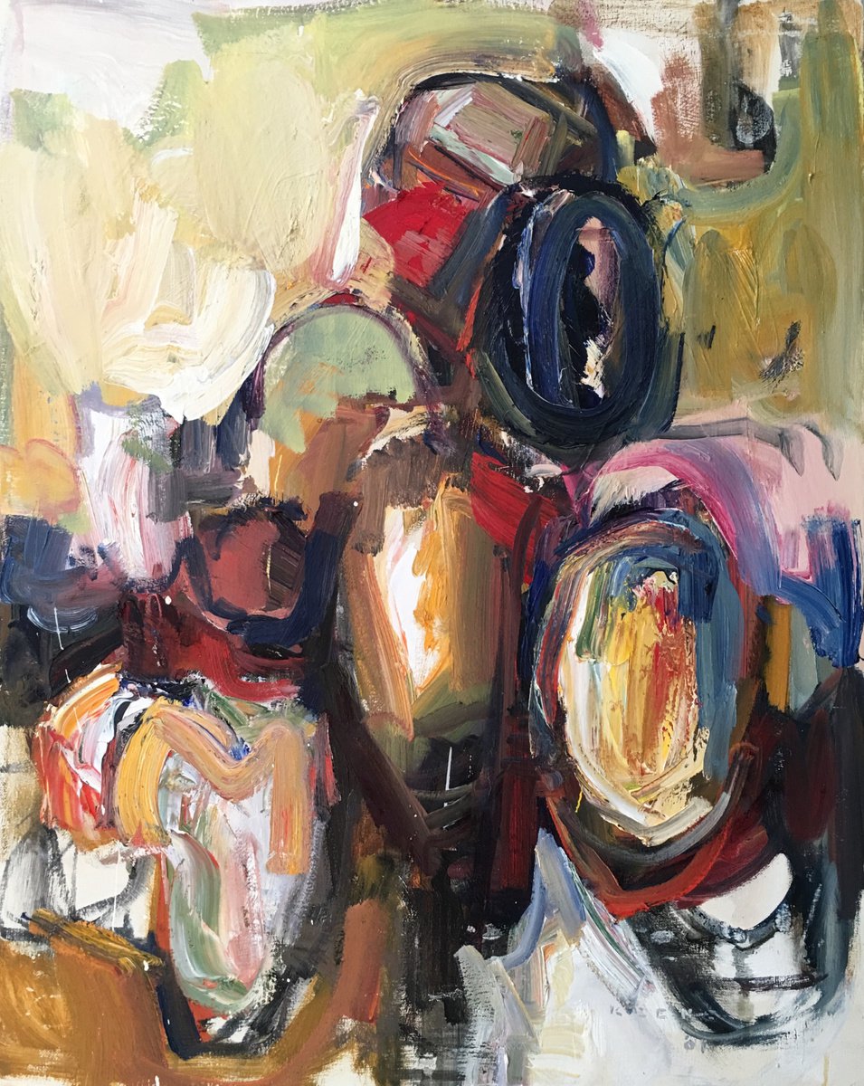 Organic Abstract Oil Painting By Don Keene, 24 X 30, Rolling, One, Original Artwork