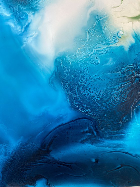 Abstract Ocean Fluid Art