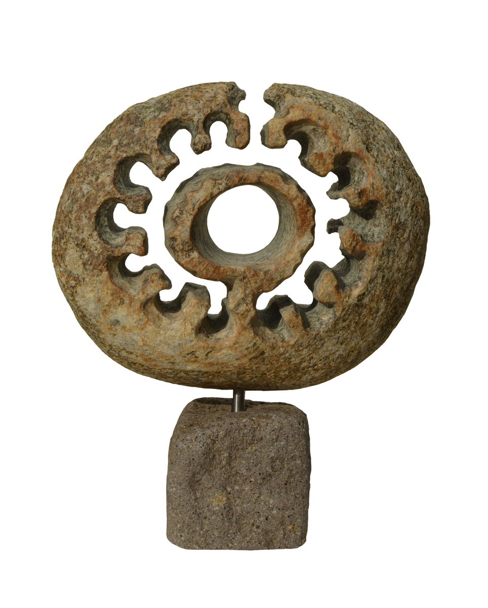 Landscape Stone Sculpture By Ognyan Chitakov, 11 X 13", "Helios", Original Artwork