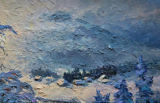 In the winter mountains