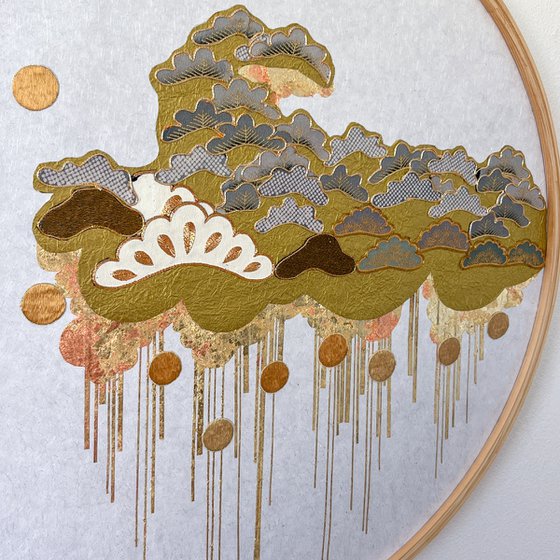 Cloud of Pines ~Timeless~ (Kimono Upcycled )