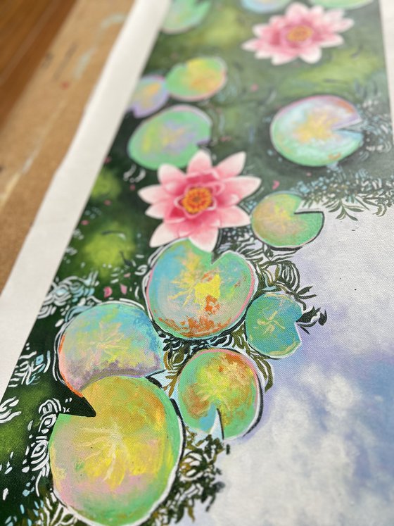 Beautiful Morning! Water lily painting