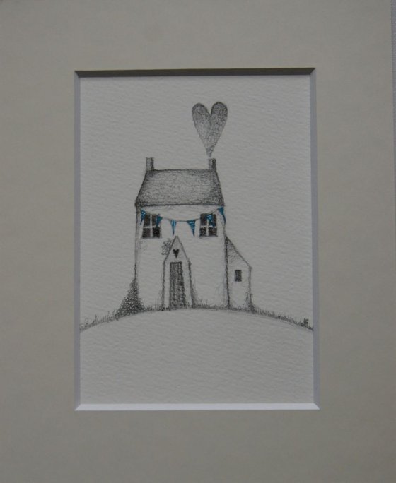House with Blue Bunting..
