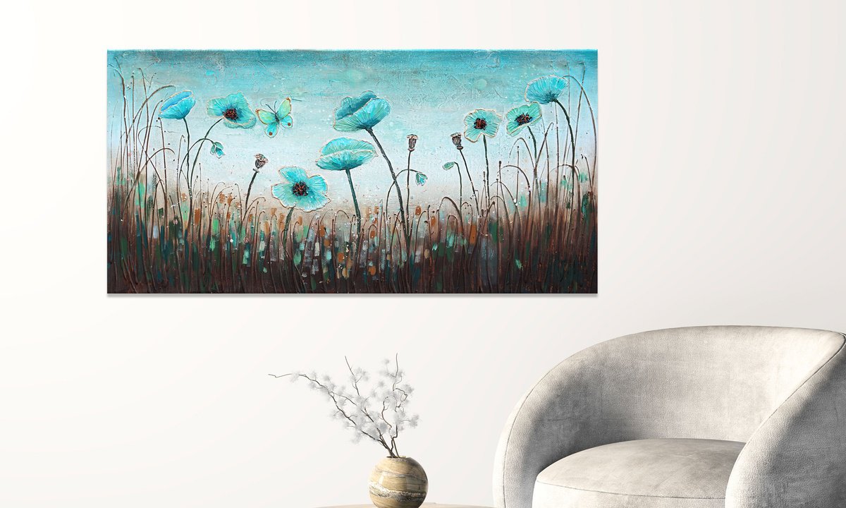 Blue Blooms in the Breeze by Amanda Dagg