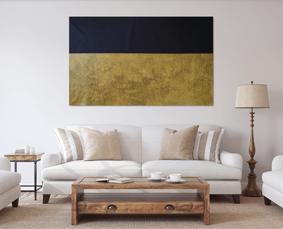 How deep is your love - black and gold textured abstract