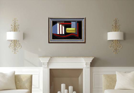 Realistic Representation Of A Framed Abstract, 100 cm x 70 cm