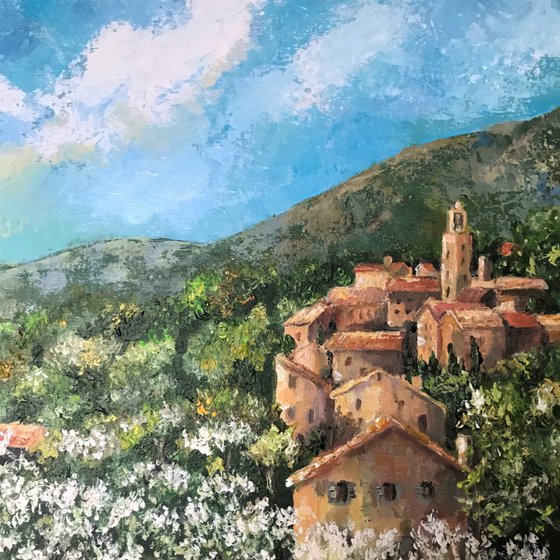 Springtime in Provence no 2  -landscape painting