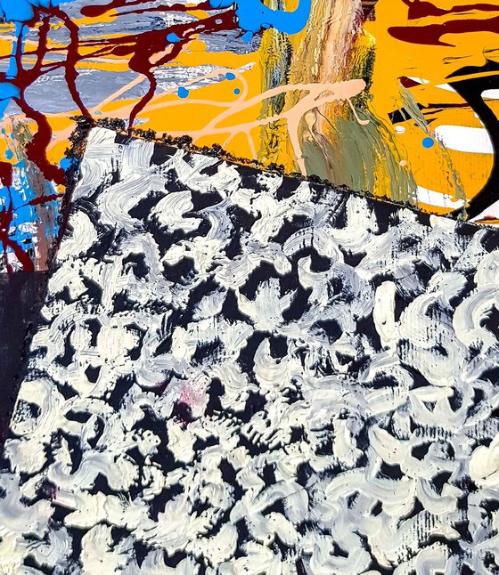 -Swing- Abstract expressionism JACKSON POLLOCK style enamel and oil on canvas.