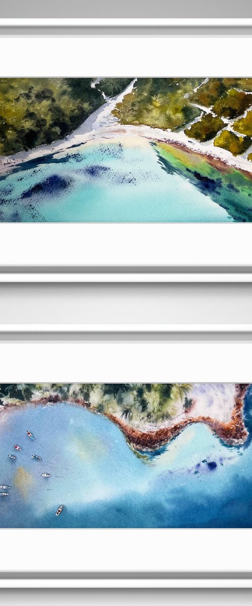 The Sea from the Sky (diptych) by Eugenia Gorbacheva