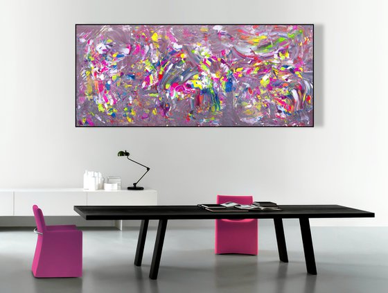 All colors in a jazz composition, 200x90 cm