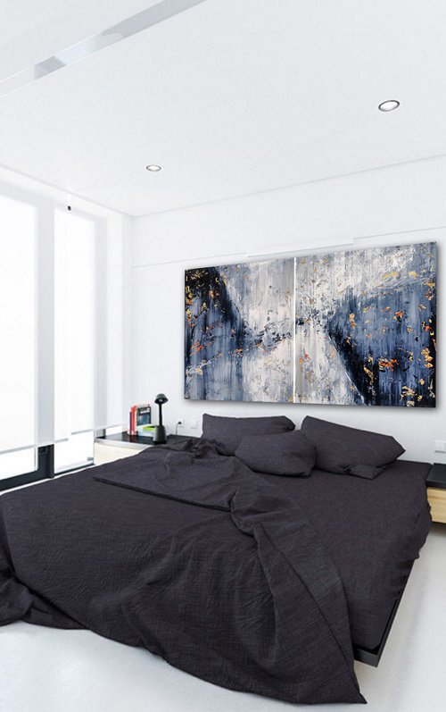 200x100cm. / abstract painting / Abstract 21106 by Alex Senchenko