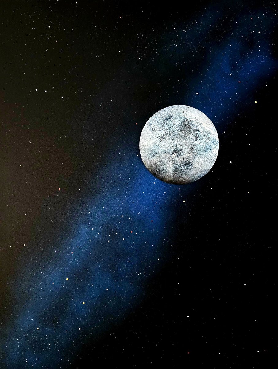 Daniel A Du Preez | Original Painting | Blue Moon | 45 X 60Cm | Artwork For Sale On Artfinder