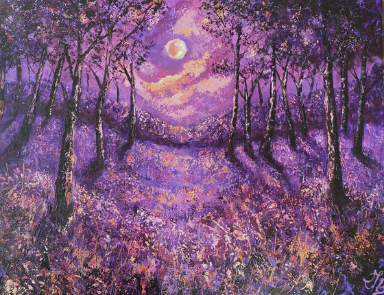 landscape painting -winter Sun