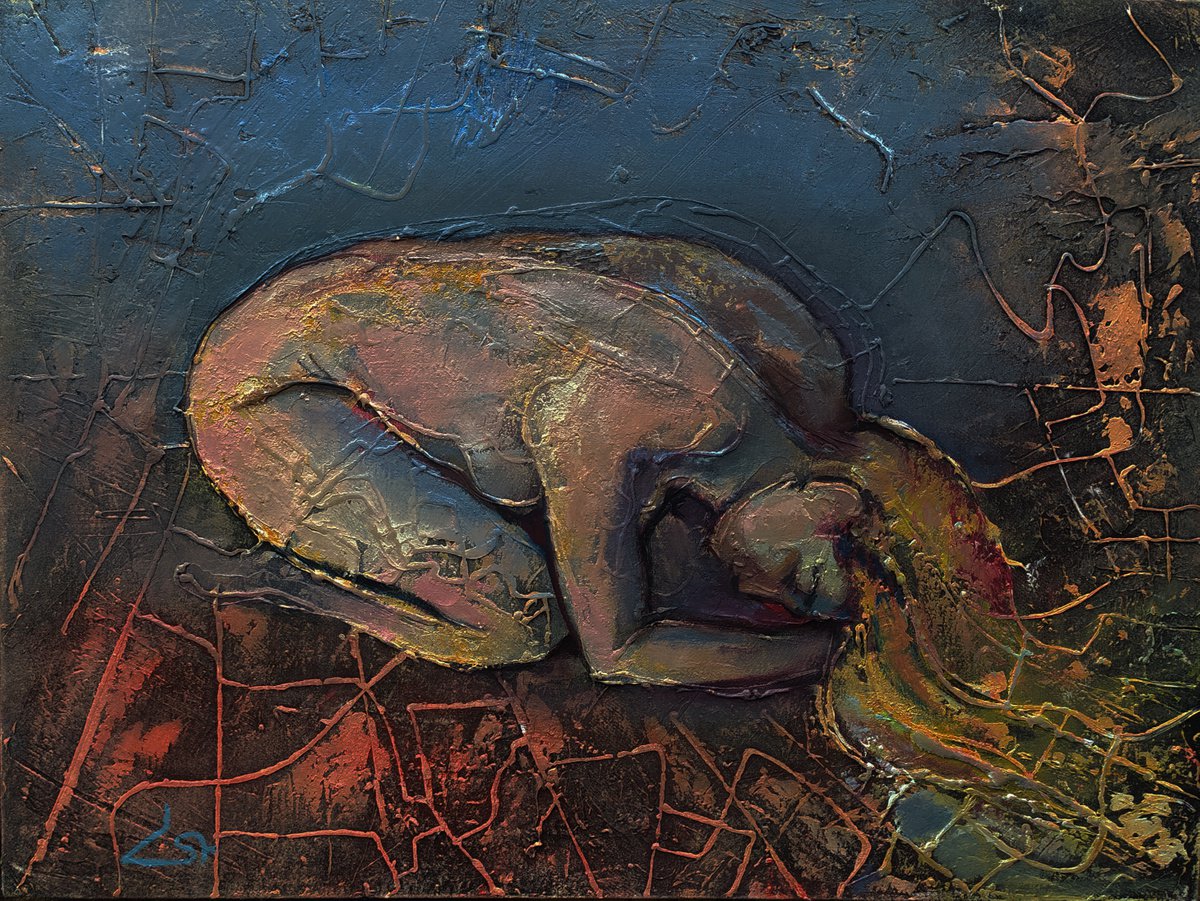 Alone(45x60cm, oil painting, ready to hang) by Tigran Harutyunyan