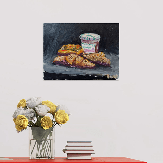 French Breakfast with Jam Still Life