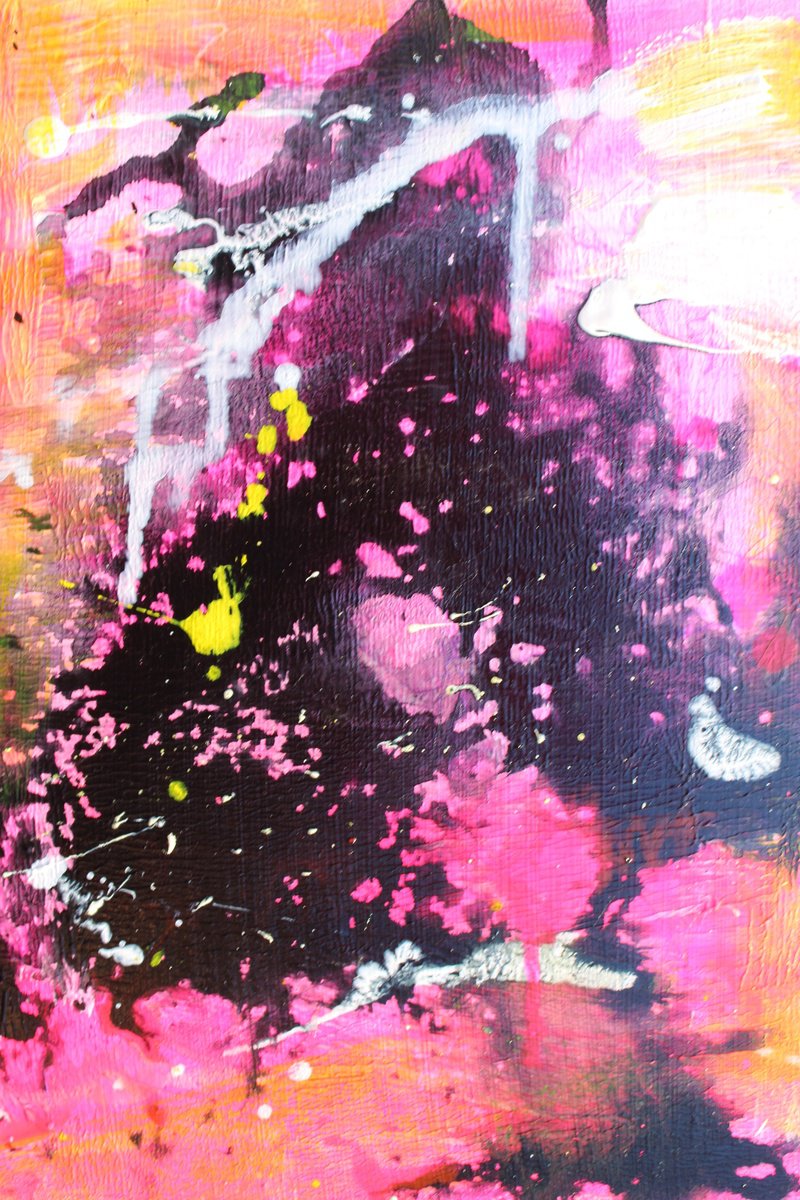 Organic Abstract Painting By Laura Spring, 12 X 12", Shine Bright ! 8, Original Artwork