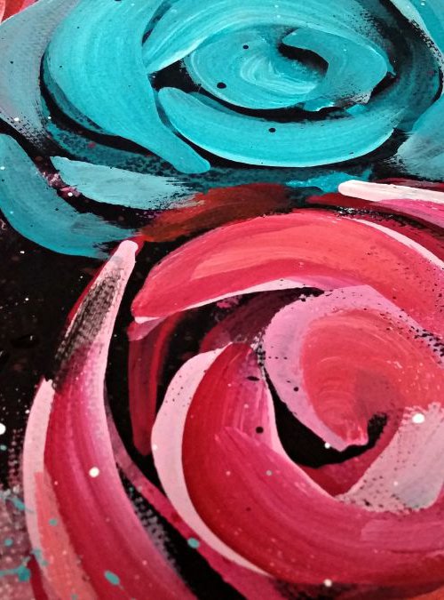 Coming Up Roses / 20x20 in Canvas by Jessica Sanders