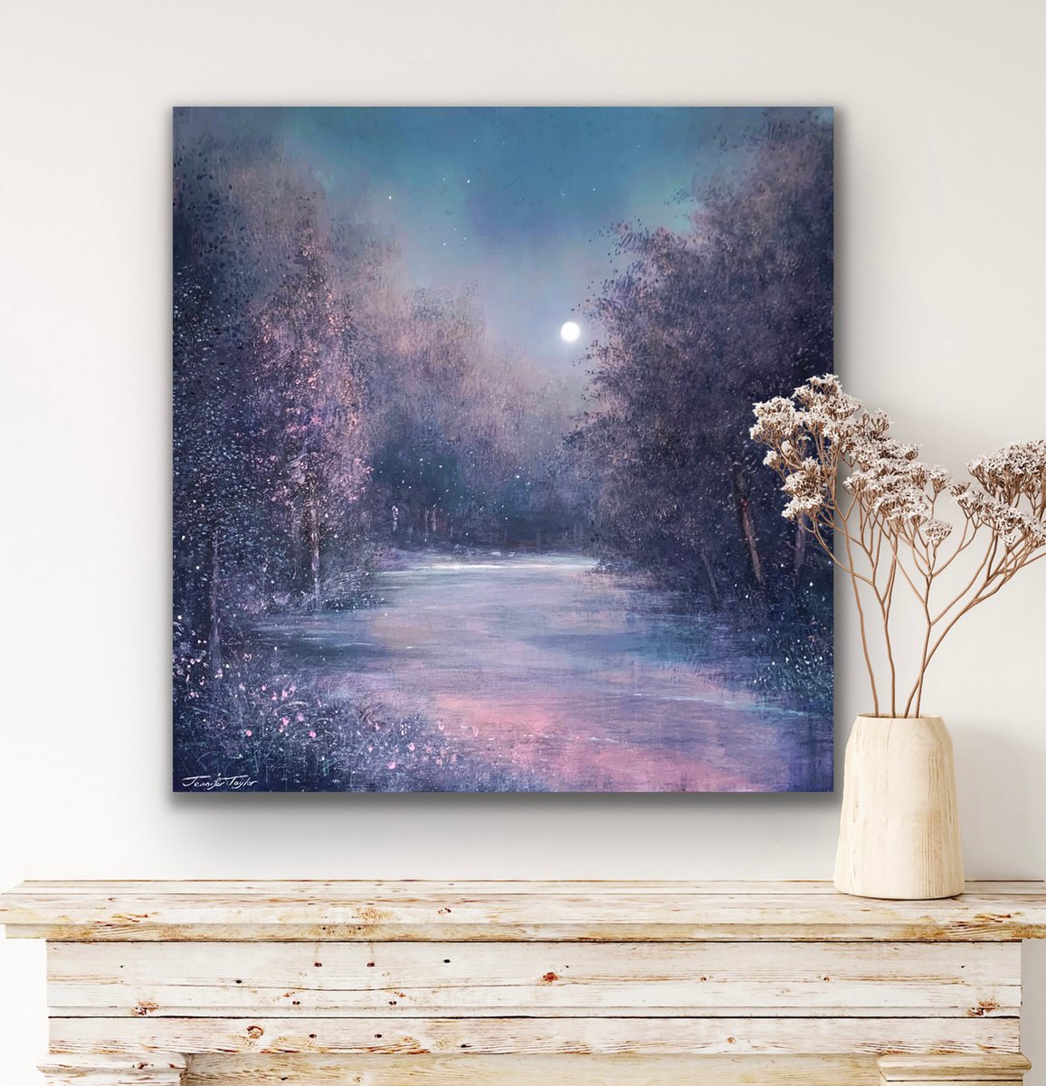 Song Of The River Blossoms - Original Oil Painting On Linen By Jennifer Taylor by Jennifer Taylor