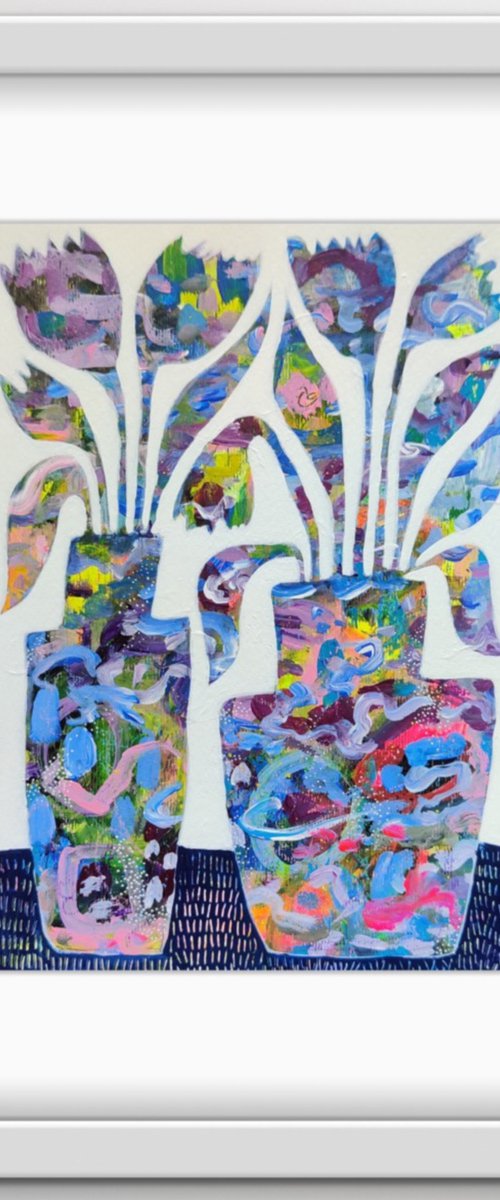 Tulips in Vibrant Vases by Ketki Fadnis