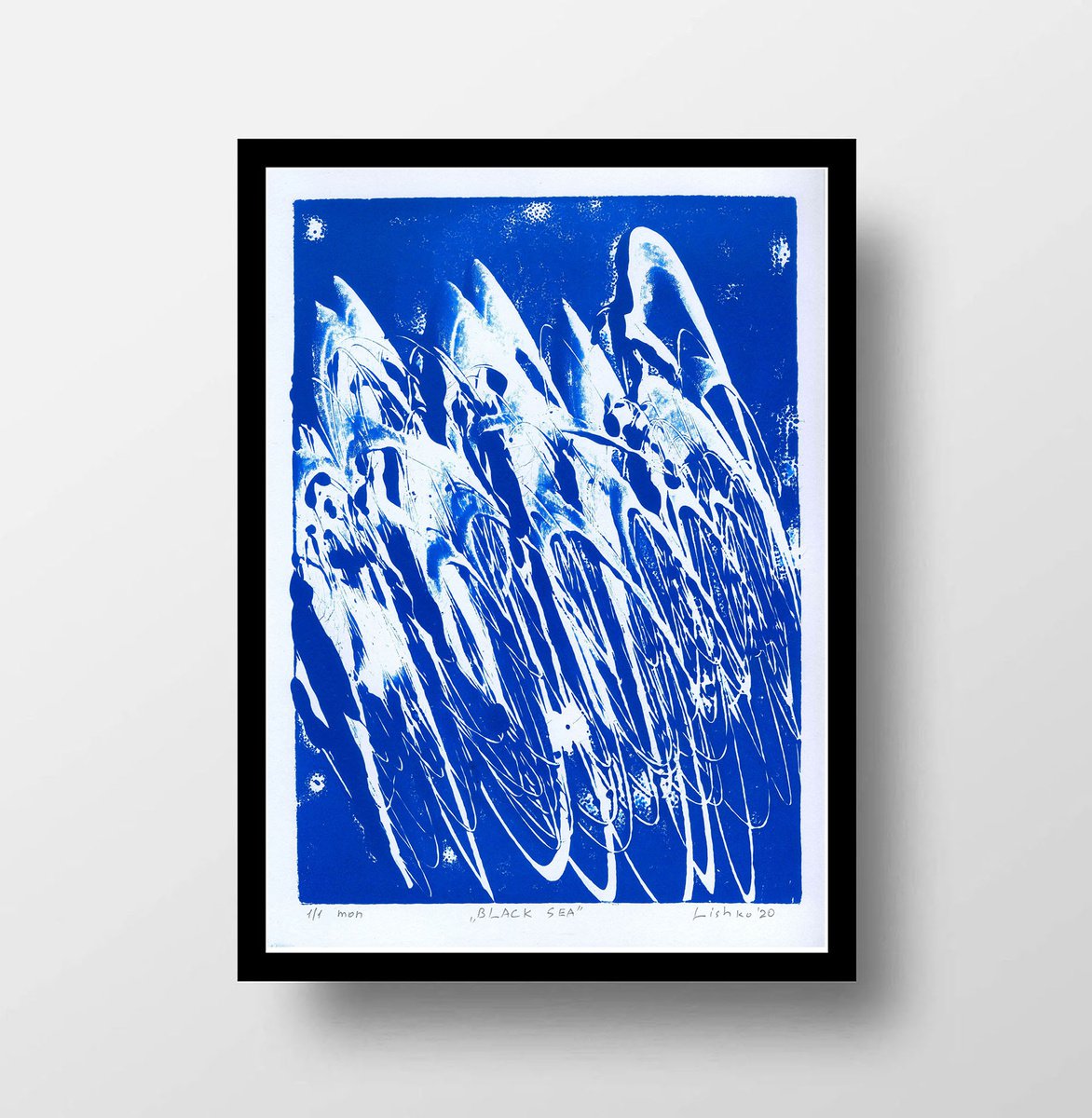 Expressive Landscape Limited Edition Print By V. Lishko, 8 X 12", Black Sea, Original Artwork