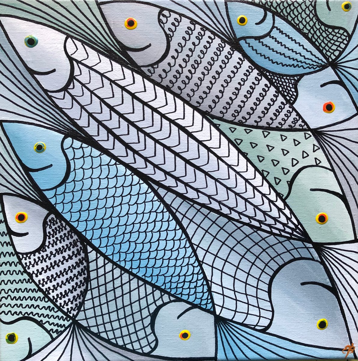 A fine kettle of fish Acrylic painting by Lena Smirnova Artfinder