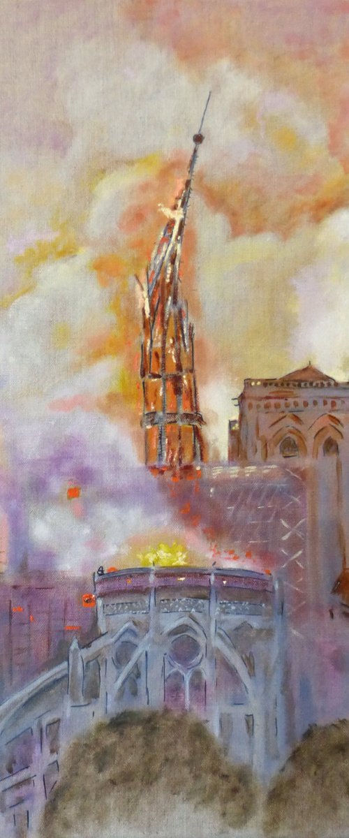 Notre-Dame de Paris en feu by Danielle ARNAL