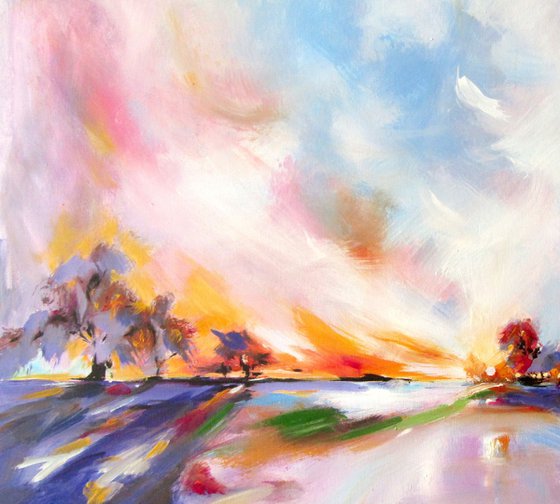 Landscape with trees II