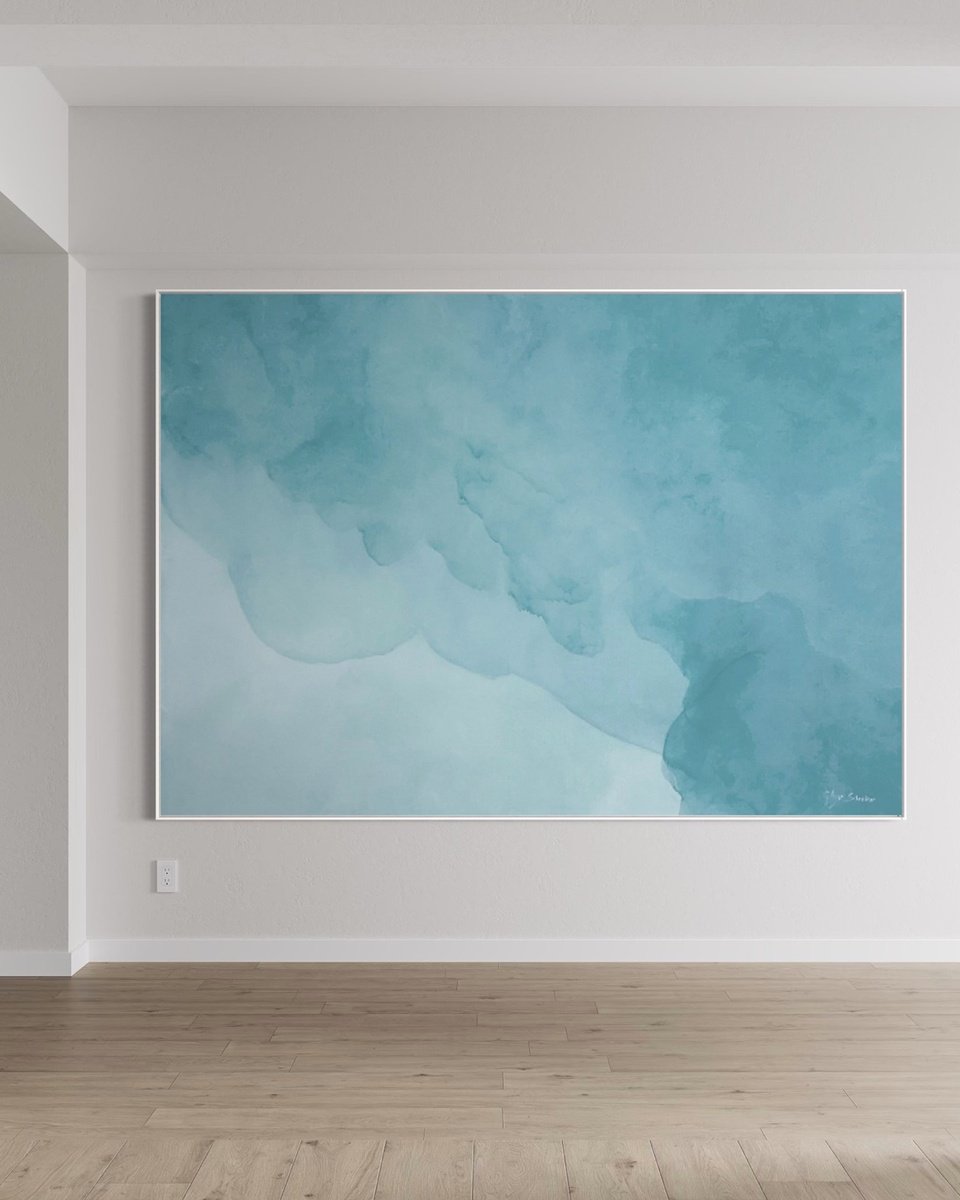 Abstract Acrylic Painting By Gabriela Azar Schreiner, 77 X 55, The Pause, Original Artwork