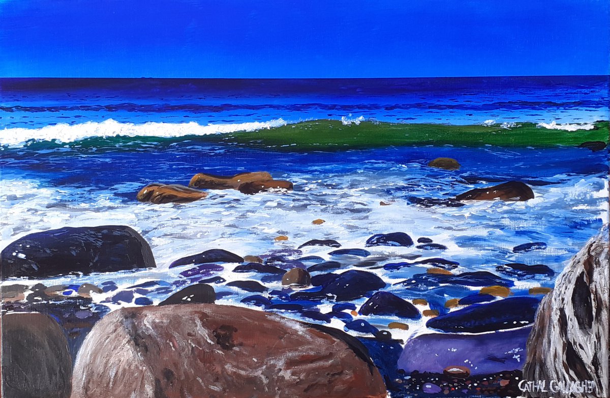 Strandhill Tide By Cathal Gallagher, 30 X 20, Artwork For Sale On Artfinder