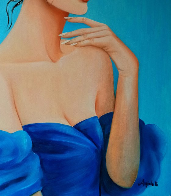 Blue silk - portrait