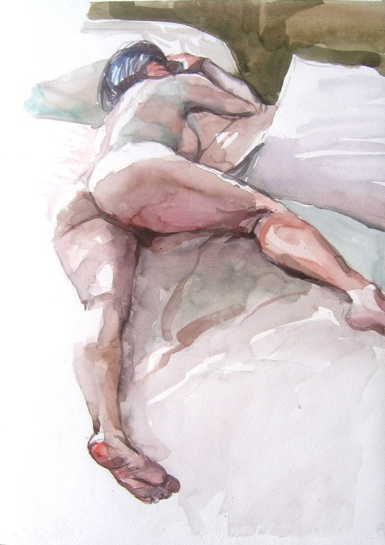 backview ,nude lying pose II
