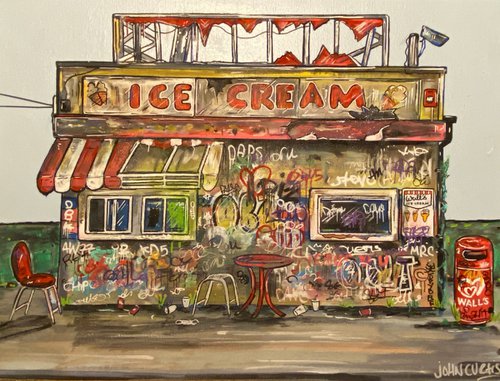 Ice Cream - Original on canvas board by John Curtis