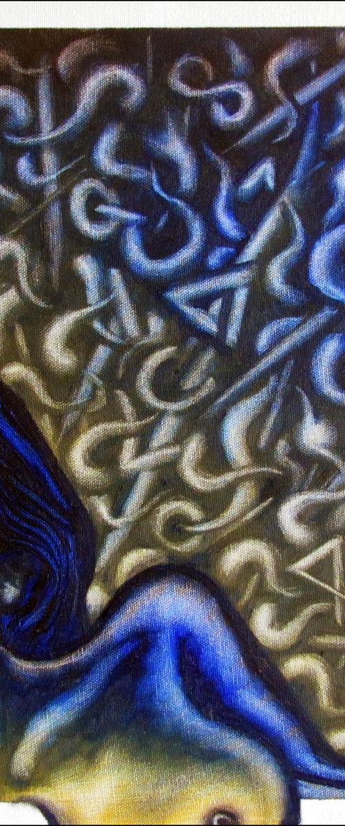 "The Voyeur" - Preston M. Smith (PMS) Oil Painting On Canvas by Preston M. Smith (PMS)