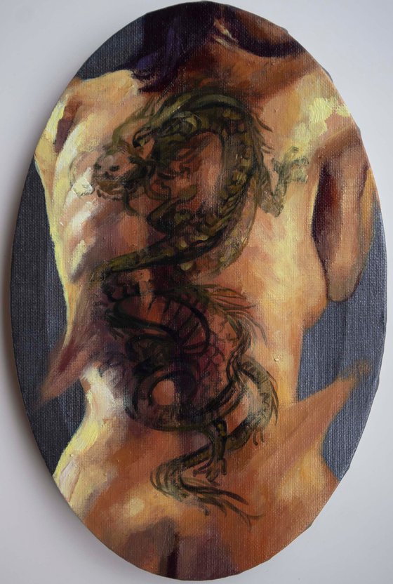 Girl with dragon tattoo