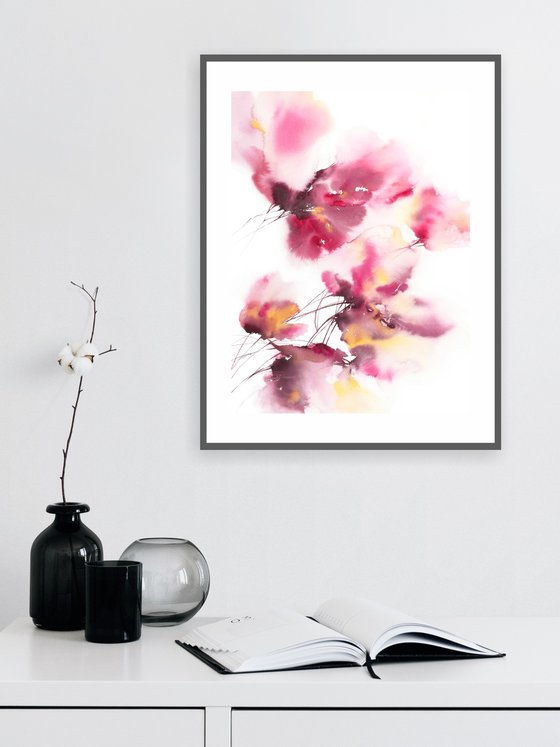 Bright abstract flowers