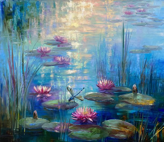 Time to contemplate ... pond, water lilies, Monet