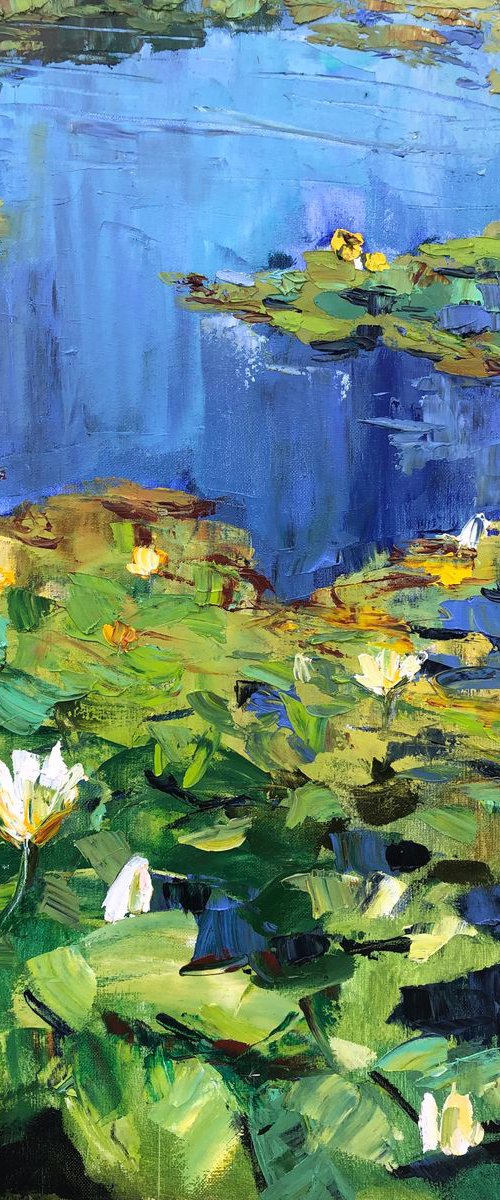 Lily pond made with palette by Nataliia Nosyk