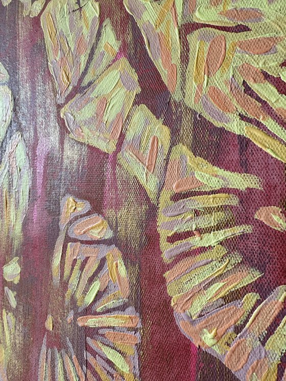 Coniferous Branches at Sunset