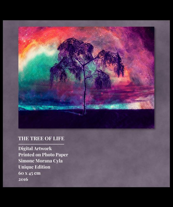 THE TREE OF LIFE | 2016 | DIGITAL ARTWORK PRINTED ON PHOTOGRAPHIC PAPER | HIGH QUALITY | UNIQUE EDITION | SIMONE MORANA CYLA | 60 X 45 CM |