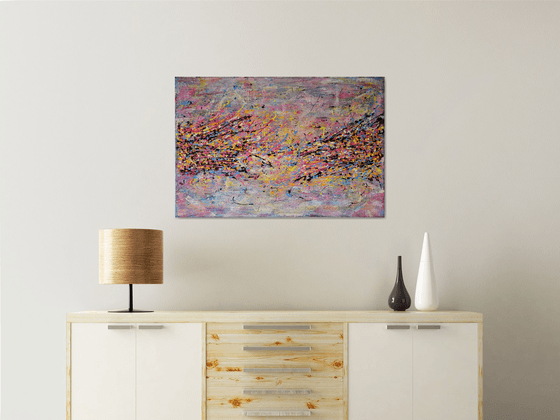 Field in Pink -  Abstract Modern Landscape