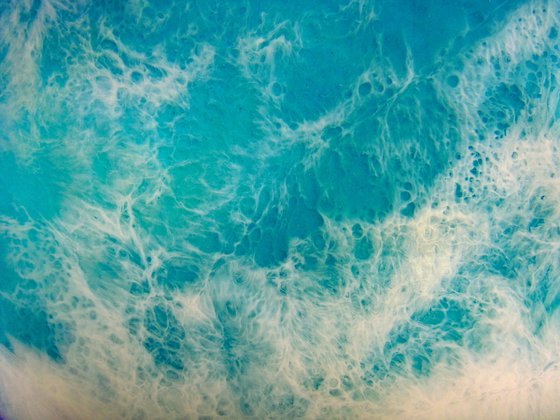 "Turquoise Sea"  Resin Large painting