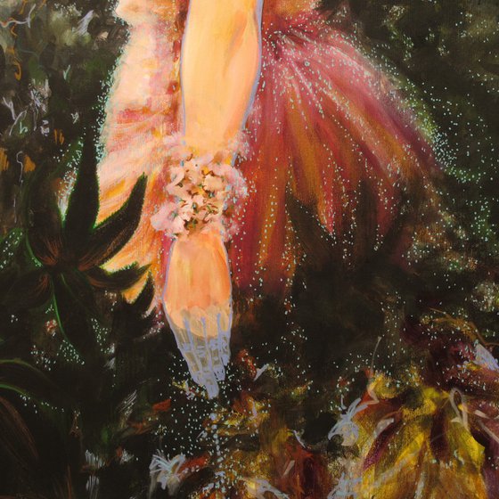Goddess Flora, disappointed - Mythological portrait - Extra large size - UNSTRETCHED